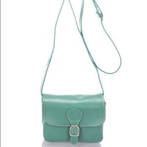 Crossbody Turquoise Bag Italian Leather